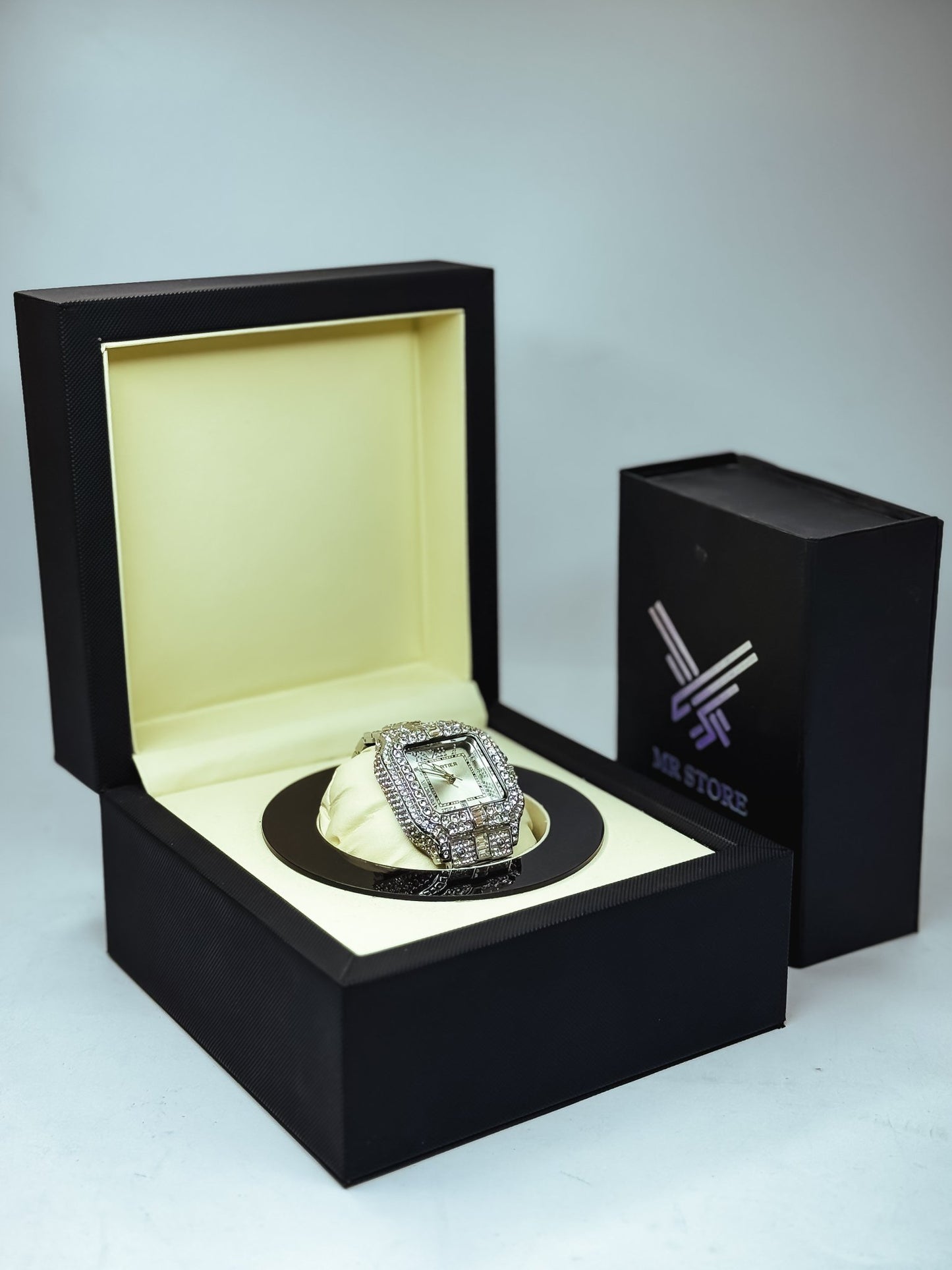 iced-out Cartier Santos